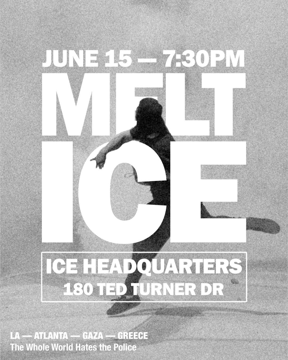defendATLforest's tweet image. Atlanta | June 15 - 7:30pm
ICE HQ 180 Ted Turner Dr