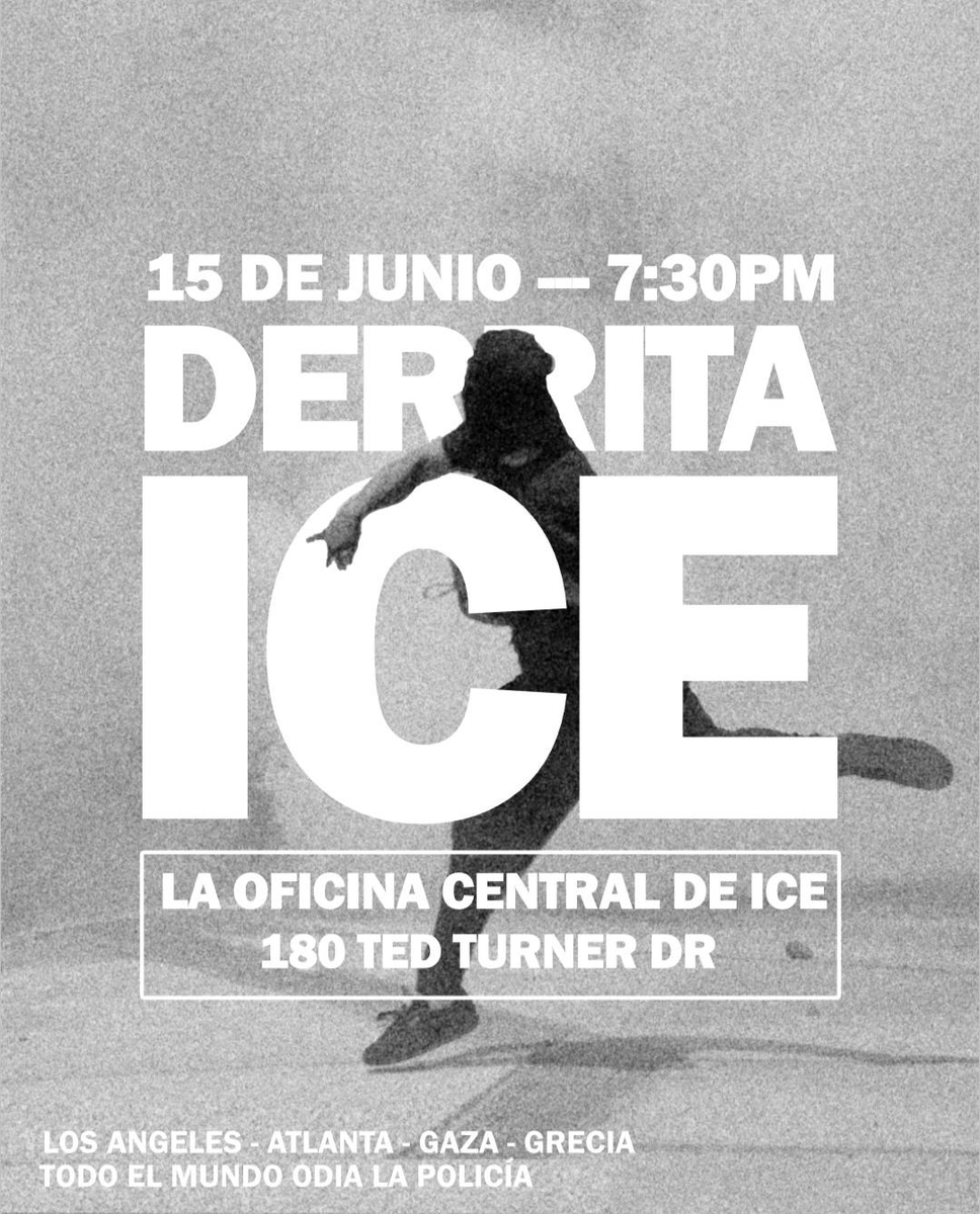 defendATLforest's tweet image. Atlanta | June 15 - 7:30pm
ICE HQ 180 Ted Turner Dr