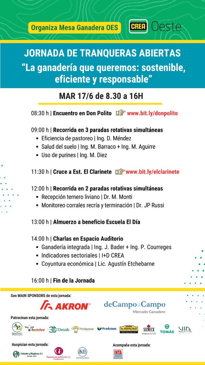 Jornada CREA en Elordi. Inscribiete en: bit.ly/JTAganadera25