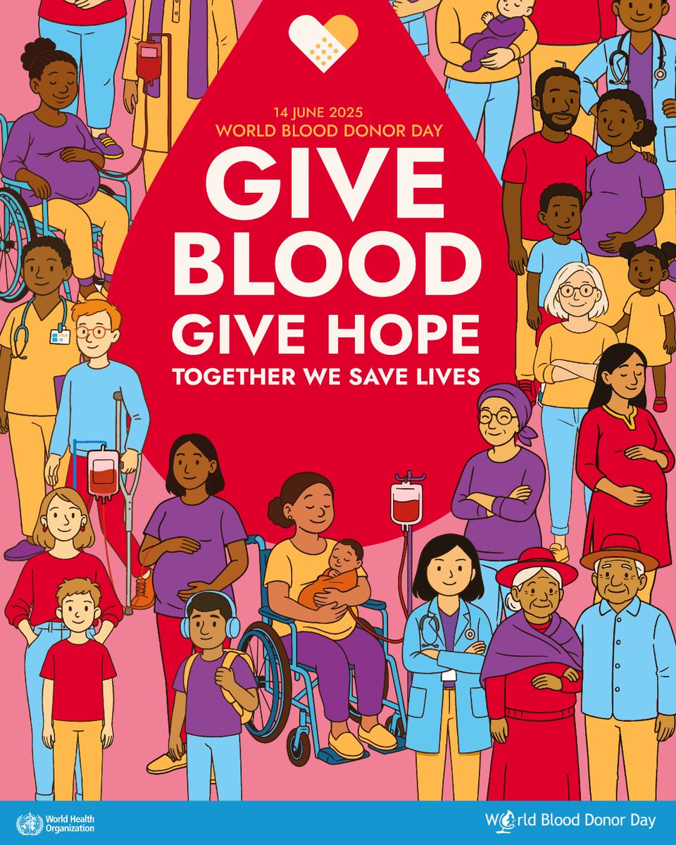 Happy World Blood Donor Day! 🌎🩸

Did you know that blood is an essential medicine that only comes from volunteer blood donors? That’s why AABB is proud to join governments and health organizations worldwide in celebrating blood donors and their life-saving generosity.