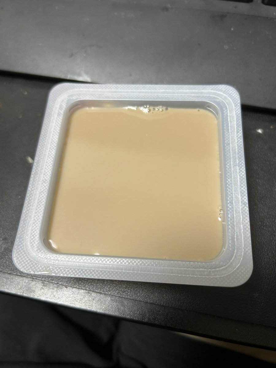 ballsapling's tweet image. Can’t find my cup so drinking soy milk out of an empty jelly box
