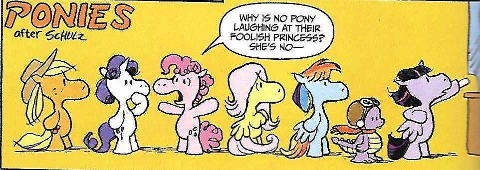 archivedponies's tweet image. mane6 in the peanuts style