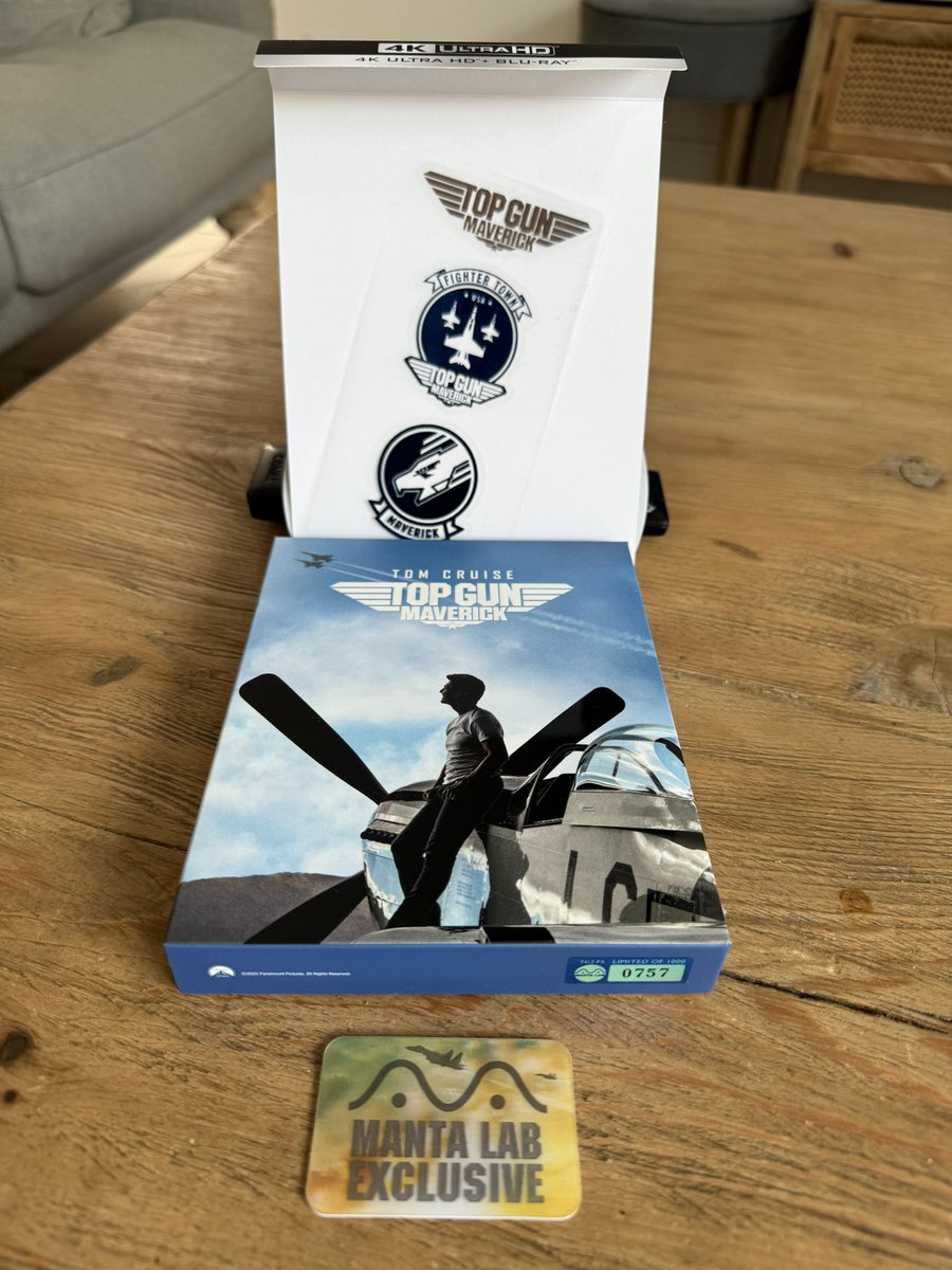 FabCine4K's tweet photo. Réception du jour 🤗😍

Top Gun Maverick (édition Manta Lab)
Je teste, je visionne et retour complet demain 

#MantaLab
#WeLovePhysicalMedia https://t.co/DNZahVLtFE