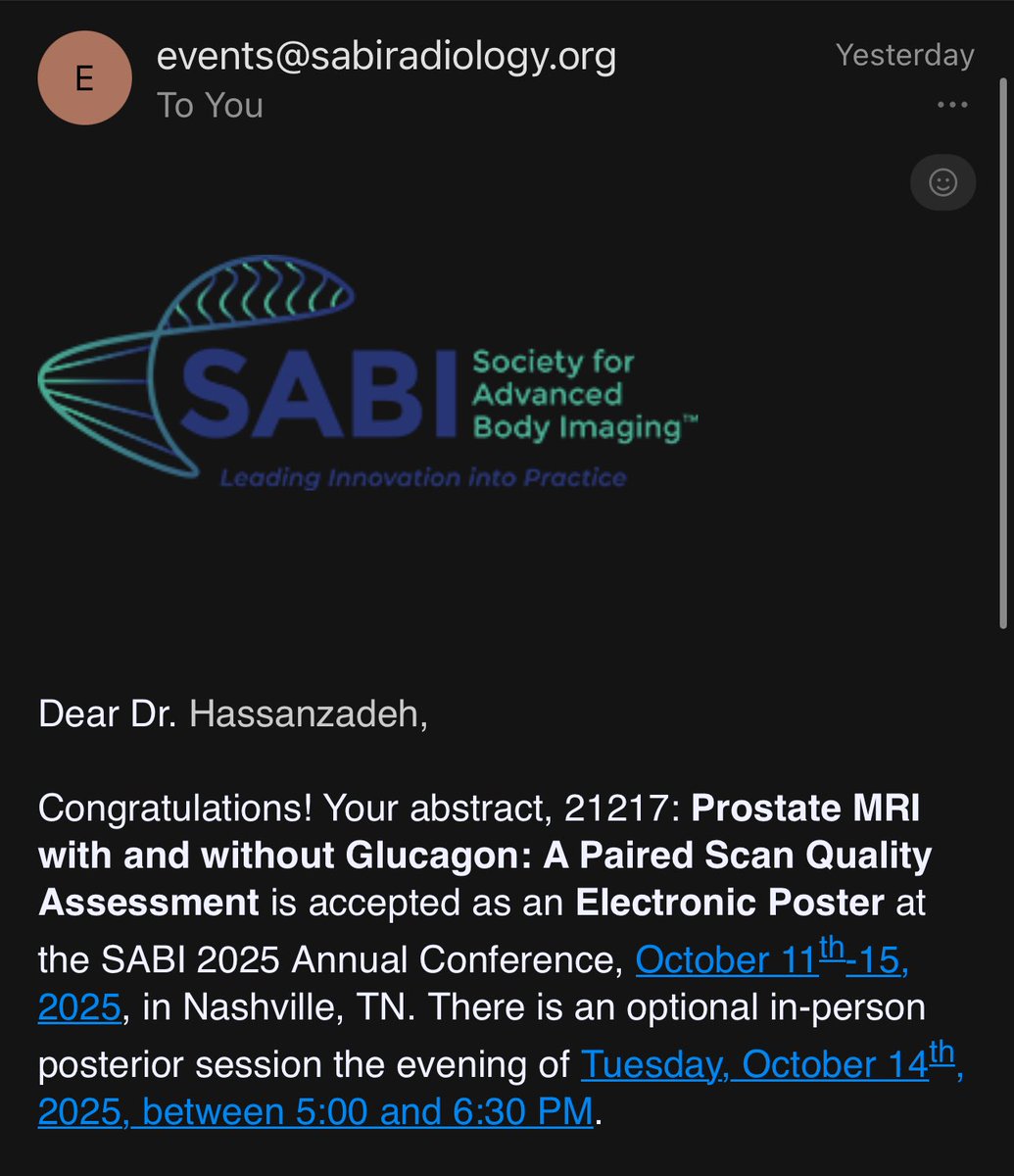 saraaahzzz's tweet image. All abstracts accepted for #SABI2025! 🎉 Super excited to share our work and meet everyone in Nashville. Thanks for the chance to present! @SABImaging