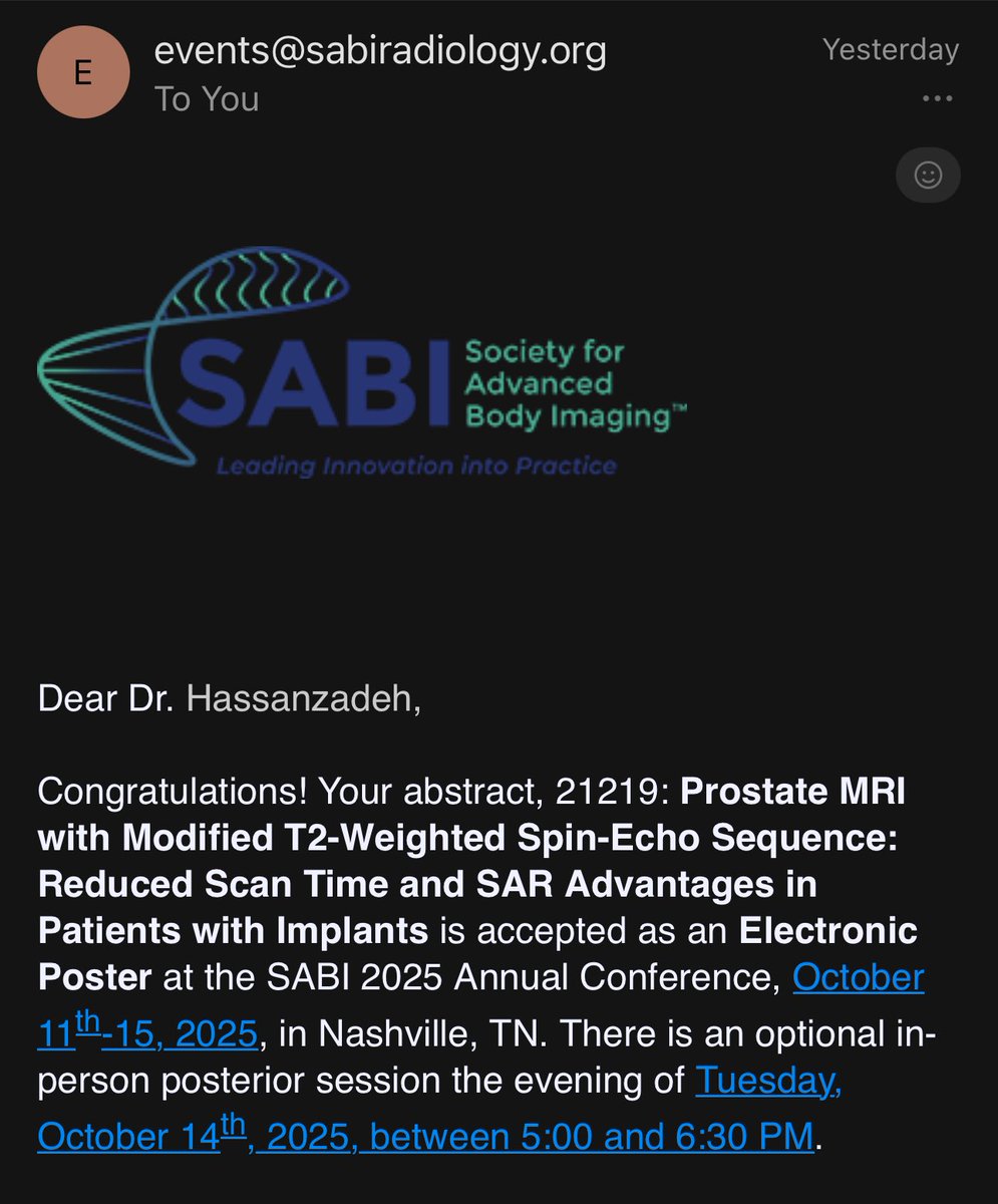 saraaahzzz's tweet image. All abstracts accepted for #SABI2025! 🎉 Super excited to share our work and meet everyone in Nashville. Thanks for the chance to present! @SABImaging