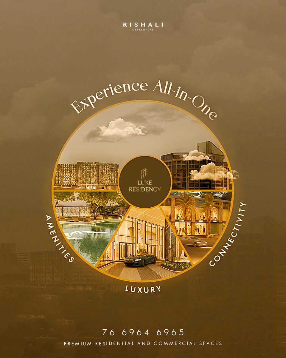 rishalidevelop's tweet photo. ✨ Experience All-in-One at Luxe Residency by Rishali Developers ✨
Where [Amenities, Luxury, Connectivity] come together to redefine living.
Premium homes and commercial spaces designed for those who seek more.

📞 76 6964 6965
#LuxeResidency #RishaliDevelopers #LuxuryLiving https://t.co/Fcs3p1uxe9