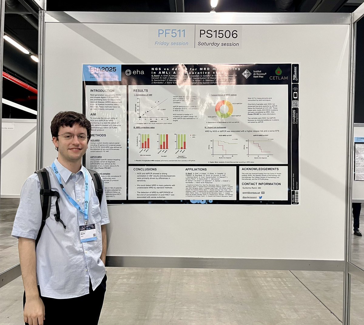 Happy to present two posters about molecular MRD in AML at #EHA2025 in Milan. Check them out at today’s poster session!