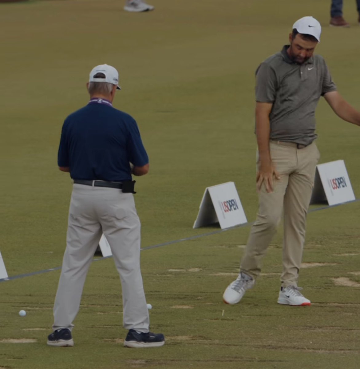 GrantHorvatGolf's tweet image. I needed to say this
The #1 player in the world is incredibly frustrated with this swing.
(Coach with him too)
When I watch new golfers that play once a week go out there slamming clubs and yelling, I’m gonna show them this picture
Golf is really really hard