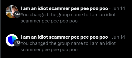 sumireno_live2d's tweet image. you can edit those scammer groups names fuuuck xDD