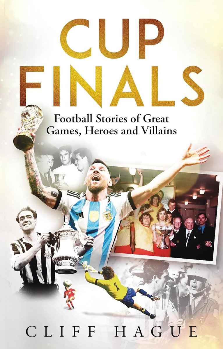 "Cup Finals: Football Stories of Great Games, Heroes and Villains: The Greatest Football Stories Ever Told" by <a href="/CliffHague/">Cliff Hague</a> 
This engrossing book brings you a fan’s-eye view of cup-final highs and lows...
More:📘amzn.to/3FDI38x