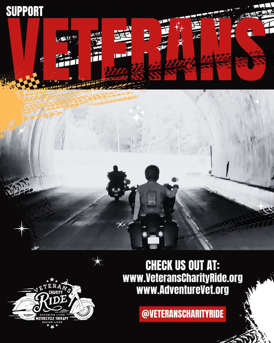 No Veteran rides alone. 🛣️
At #VeteransCharityRide, we ride toward healing — together.
VeteransCharityRide.org
#RideToHeal #MotorcycleTherapy #SupportVeterans #AdventureVet