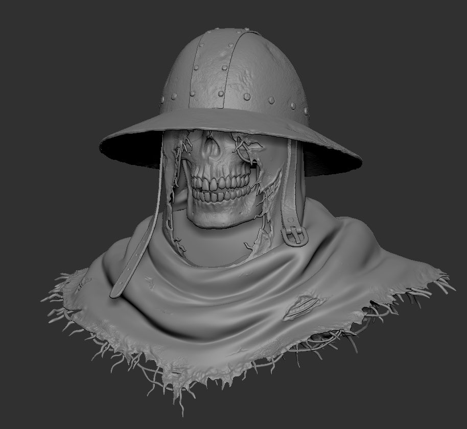 Sculpting progress from yesterday.