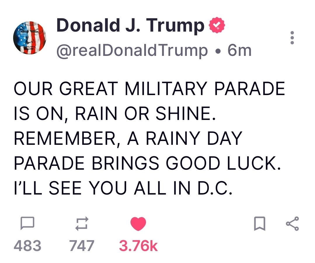 President Trump's morning  🌄 message