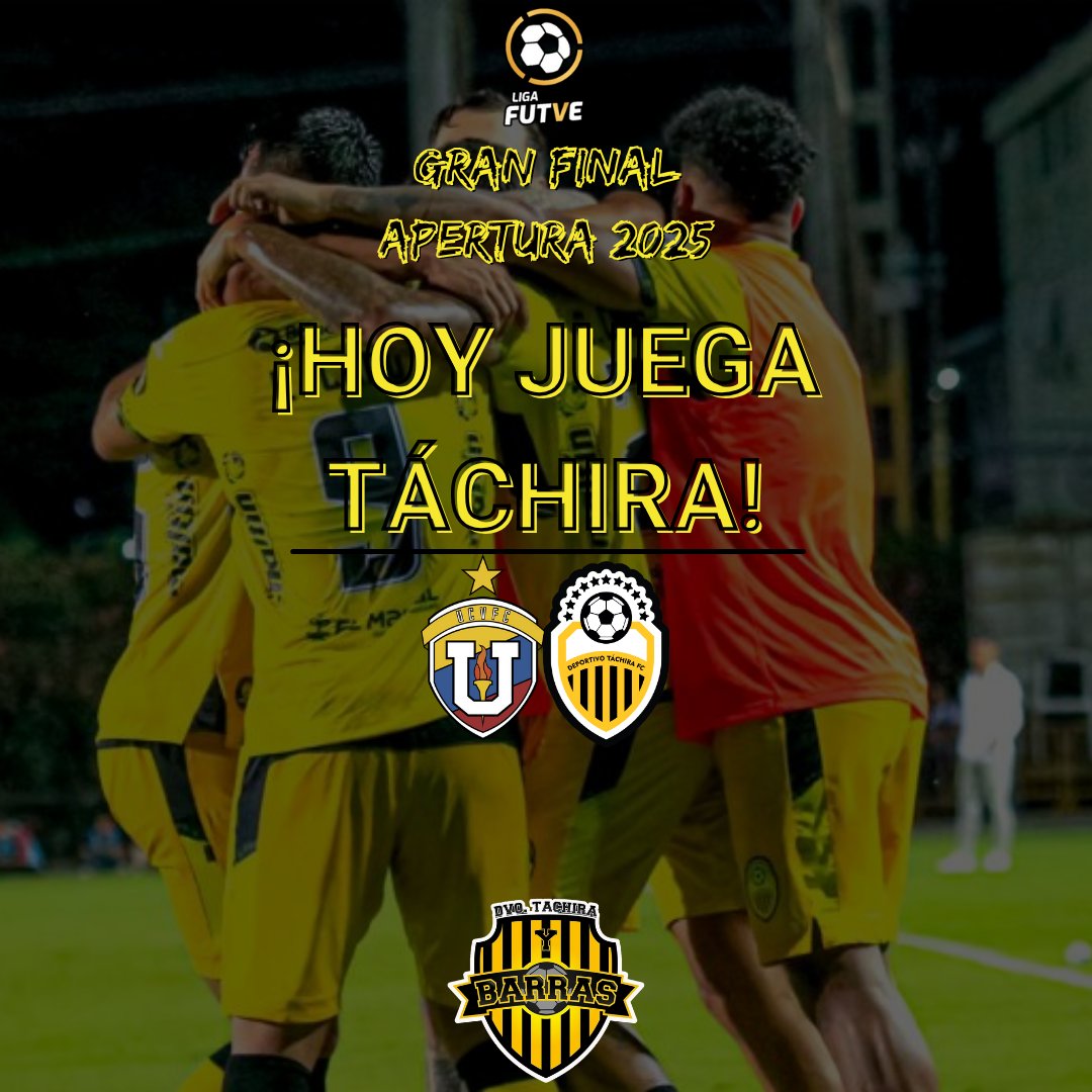 #LigaFUTVE | 🔜¡A POR EL APERTURA!⚔️

🆚 UCV FC
⌚ 5:30PM
🔛 Gran Final Apertura 2025
💻 YouTube Liga FUTVE / 📺 TVES

#VamosTachira #Temporada2025