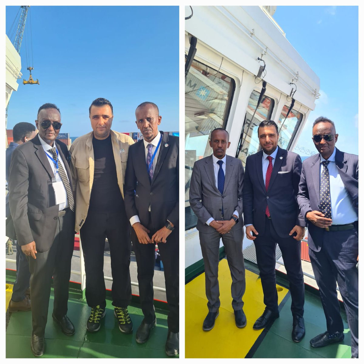 Arabey Hashi Abdi (@arabeyhashi) on Twitter photo These 2 pictures are before and after when the ship Oruç Reis arrived in Mogadishu on 25 October 2024 and today, 14 June 2025, in the same place, with the ship, CEO of the Somali Petroleum Authority, Abdulkadir;Korhan AKIN,the Somali Project Manager for TPAO;and myself,DG <a href="/Mopmr/">Ministry of Petroleum and Mineral Resources</a> These 2 pictures are before and after when the ship Oruç Reis arrived in Mogadishu on 25 October 2024 and today, 14 June 2025, in the same place, with the ship, CEO of the Somali Petroleum Authority, Abdulkadir;Korhan AKIN,the Somali Project Manager for TPAO;and myself,DG <a href="/Mopmr/">Ministry of Petroleum and Mineral Resources</a>