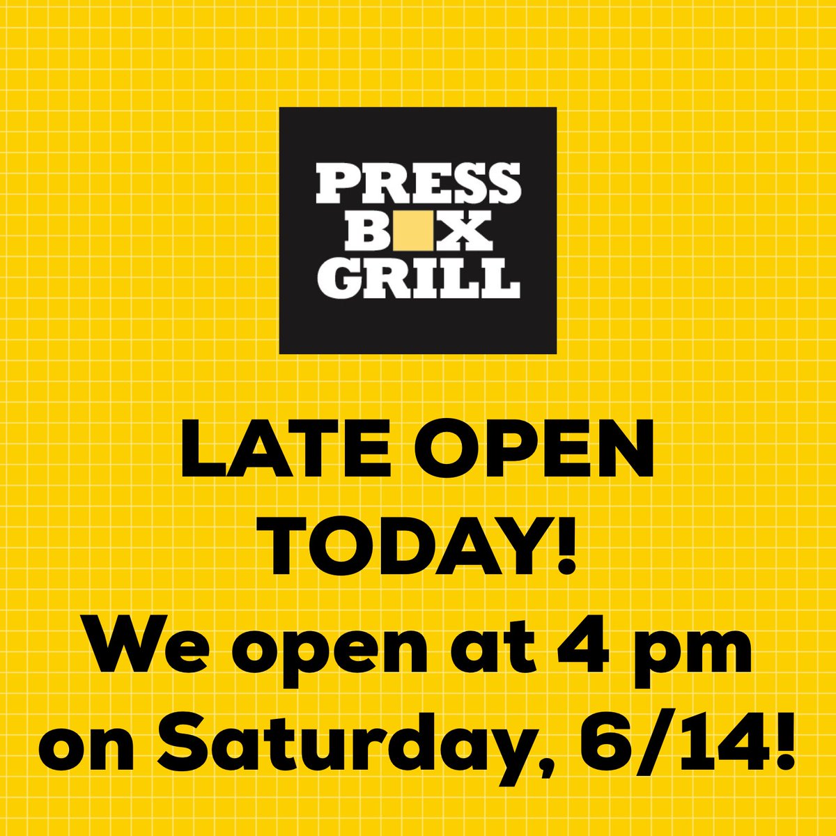 pressboxgrill's tweet image. We’re opening at 4 pm today, Saturday, 6/14! We’ll be back to regular hours tomorrow, so bring your pops to celebrate Dad’s Day with us! 

#dallasrestaurants #dallasbars #mydtd #downtowndallas #dallas #dallastx #dallastexas