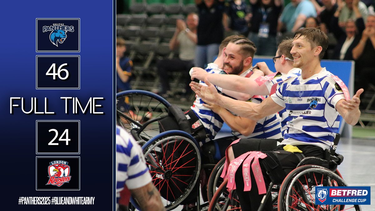 FULL TIME | Halifax Panthers 46 - 24 London Roosters

WHAT A PERFORMANCE FROM THE PANTHERS!!! 2025 CHALLENGE CUP WINNERS!!! YOU BEAUTIES!!! 🙌🔵⚪️🐾

#Panthers2025 #BAWA #SuperSaturday #CupFinal #Winners