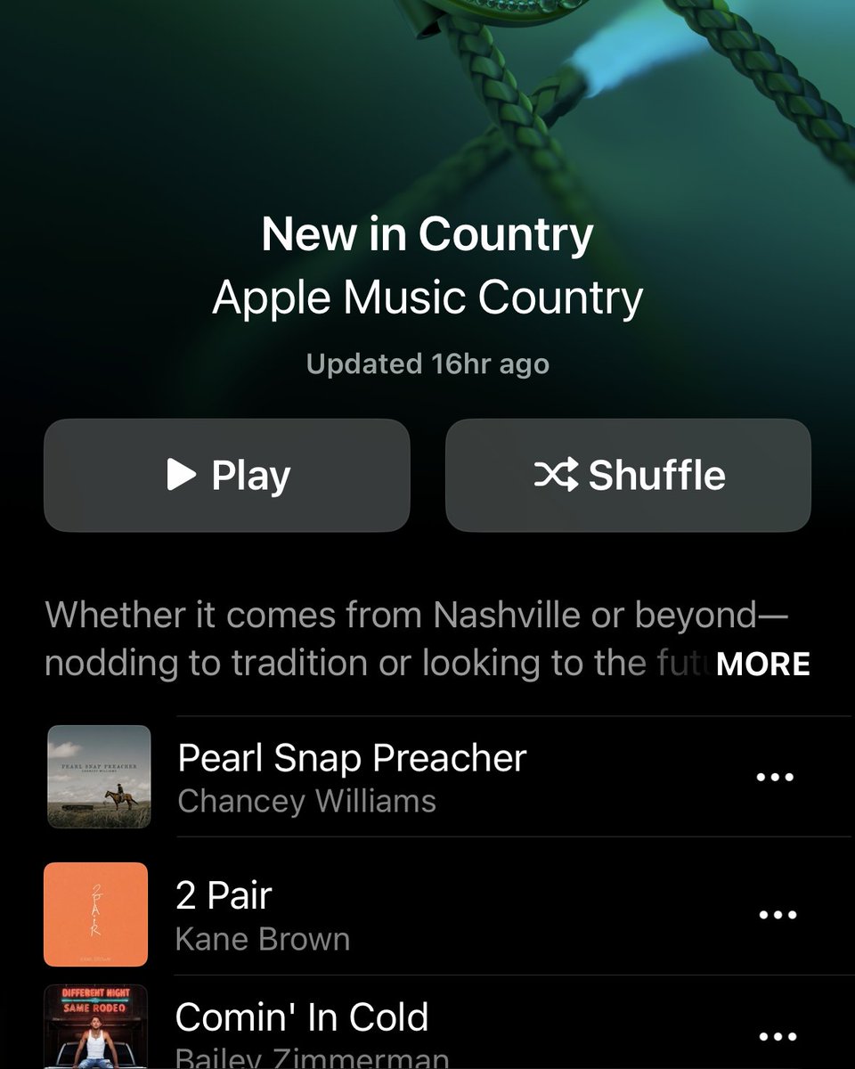 Thanks Apple Music for adding Pearl Snap Preacher to the New in Country Playlist! Listen now: music.apple.com/us/playlist/ne…
#applemusic #countrymusic #newcountry