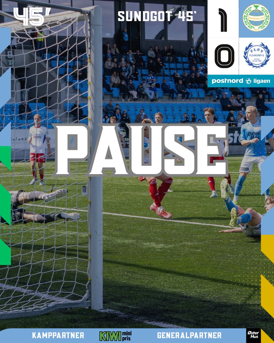 ⏯️ PAUSE | Vi leder 1-0 til pause etter Sundgot sin scoring like før pause! 

🩵 1-0 🔵 #JobbaJobbaJobba