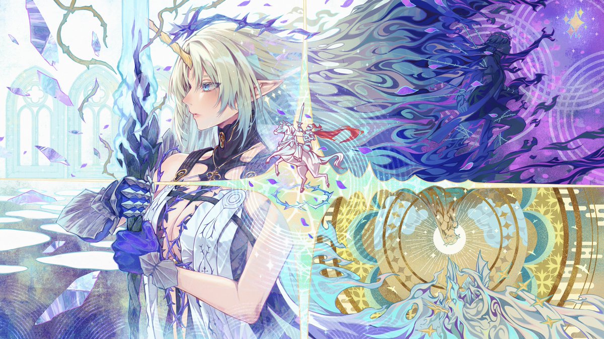 sagi_0116's tweet image. “做你的騎士，為你披荊斬棘”

“against the tide”
🌊⚔️👑

#WutheringWaves  #Wuwafanart #Cartethyia  #Fleurdelys