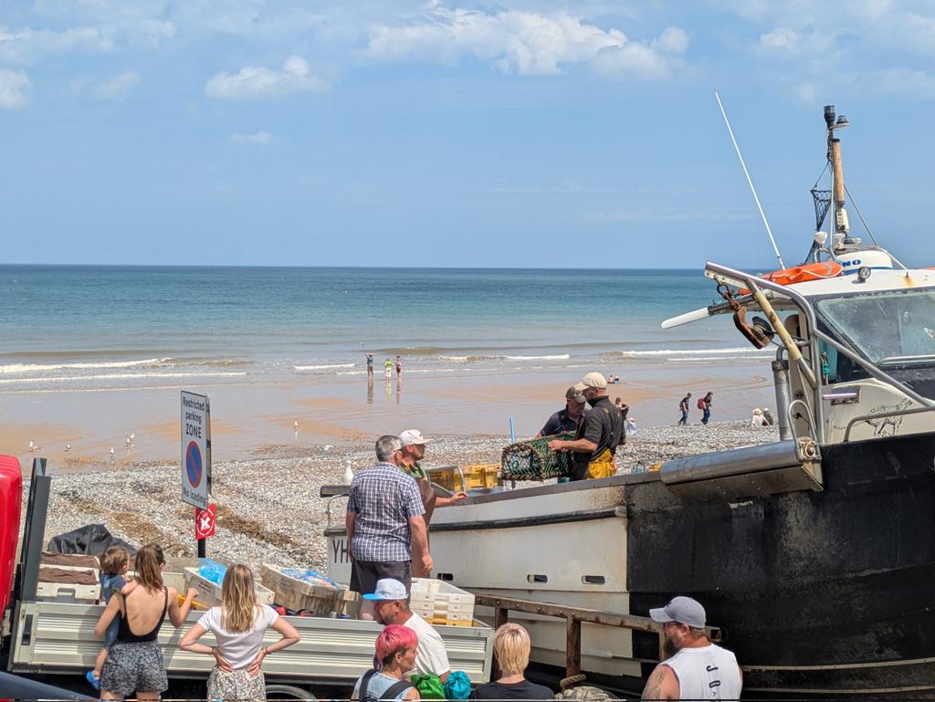 Fishermen coming in earlier today at Cromer. #norfolk #fish24
