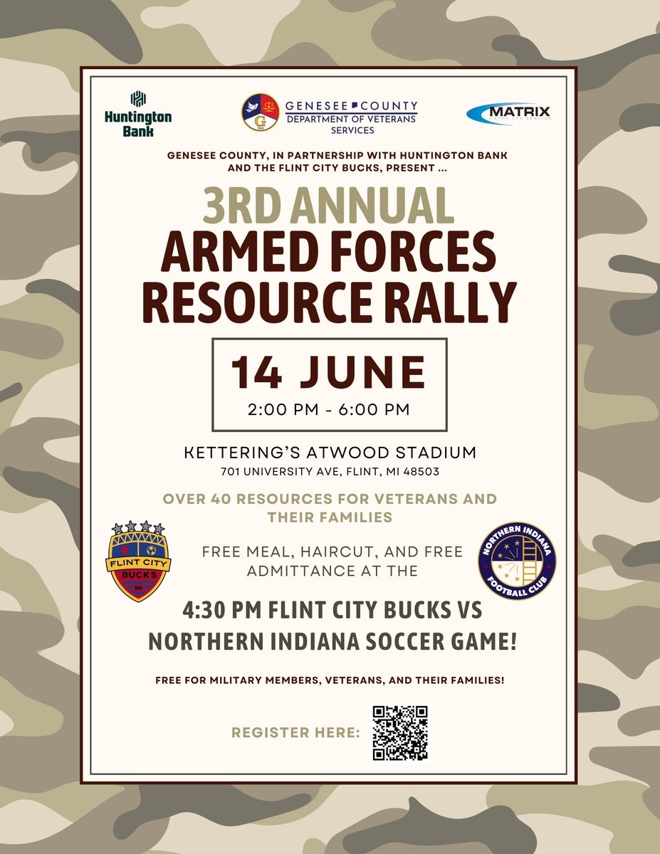 We're supporting our Armed Forces today! Come say thanks for their service today at Atwood Stadium.