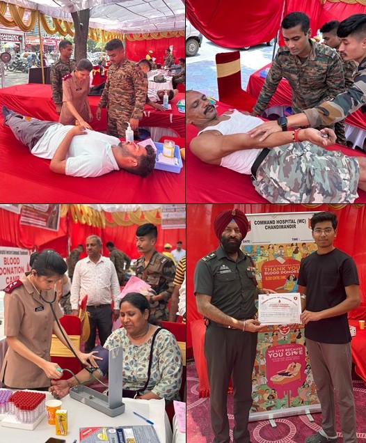 westerncomd_IA's tweet image. #NationalMission
#WeCare

On #WorldBloodDonorDay2025,  the theme: &quot;Give Blood, Give Hope – Together We Save Lives.&quot; echoed across #WesternCommand. 

On the occassion blood donation camps were organised at Chandigarh, Ferozepur, Jalandhar &amp;amp; Pathankot reflecting an enduring…