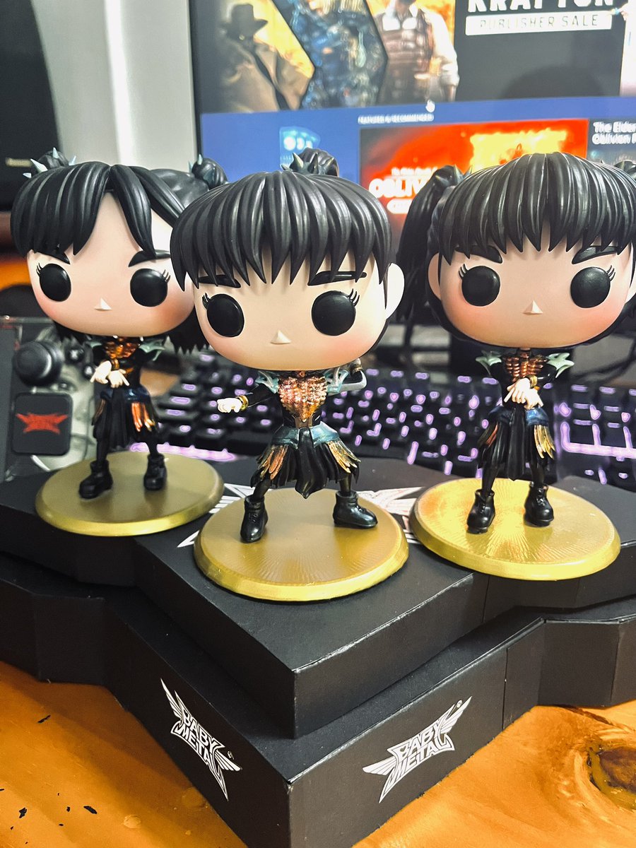 xUM3tal's tweet photo. The One, Kitsune up!!! Introducing my newest FunkoPop BabyMetal with worldtour costume. Which one do you like most? Let me know on the comment.
Designed by @ak4gami00 
Printed and painted by Me
@BABYMETAL_JAPAN 
#BabyMetal #BABYMETALWORLDTOUR2025 
#babymetal_fanart 
#FunkoPop https://t.co/zDw5KicTxo