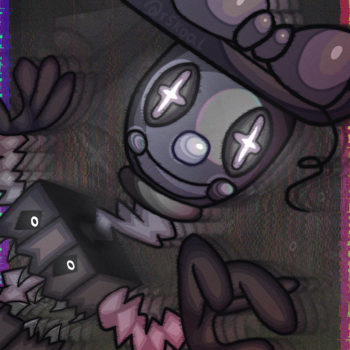 rskoal's tweet image. Gamma black icigool 🎁

commission for @stacktsu0 

#loomianlegacyart #LoomianLegacy