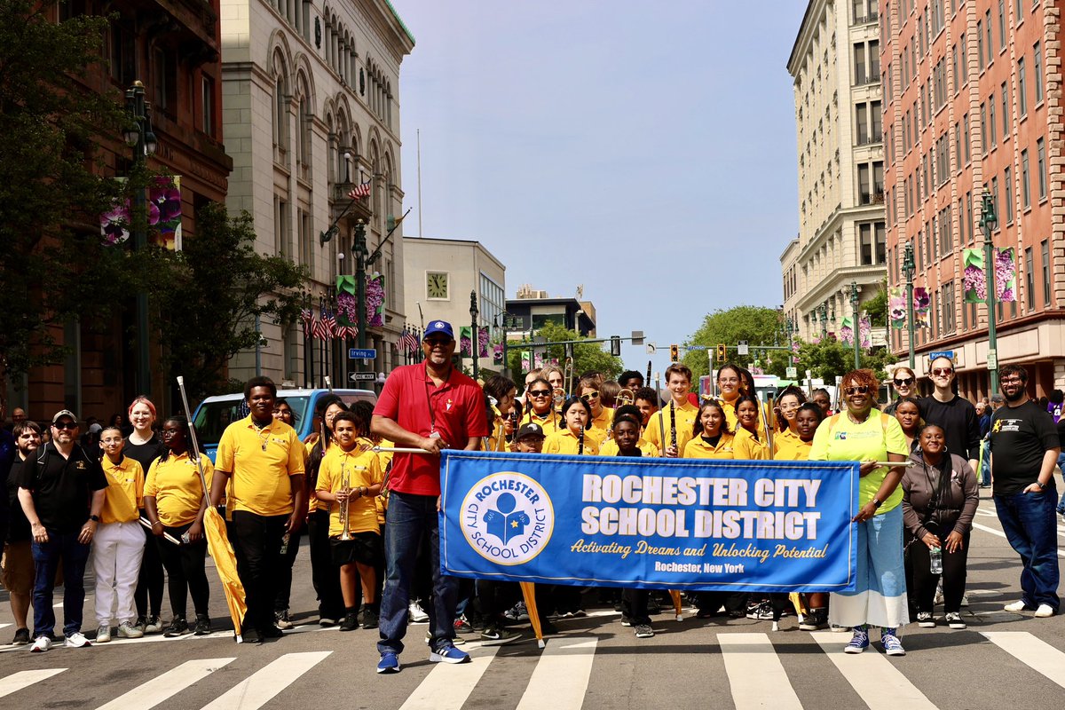 You are going to see and hear #ONERCSD at the City of Rochester Juneteenth Parade! We start marching shortly.