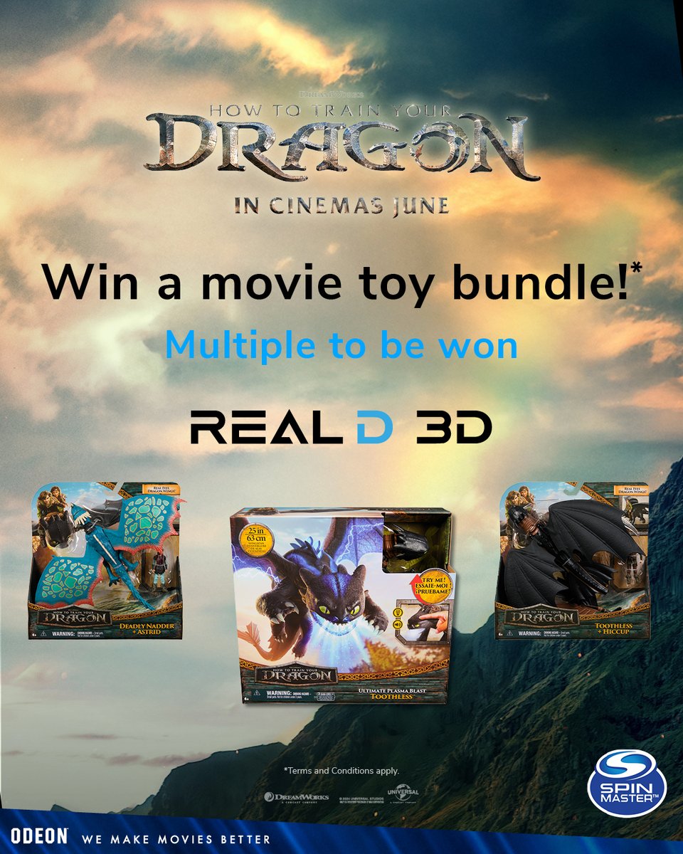 To celebrate How To Train Your Dragon landing on the big screen, we're giving you the chance to WIN* a legendary toy bundle! 🐉✨ 

To enter, just repost and let us know below, which dragon would you ride and why? 💬

See it in #InRealD3D with <a href="/realduk/">위대한덕후</a> and take flight like never
