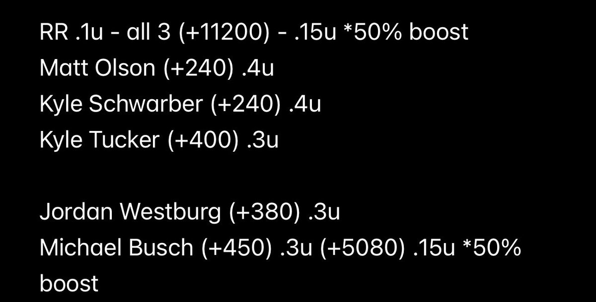 Let’s just call it what it is, I’ve been ass the last two weeks. But I am still swinging!

I’ll have another parlay for the later games.