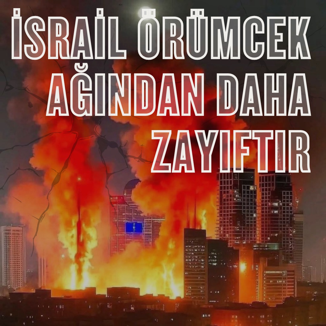 Varlığını tüm bölge ülkelerinin istikrarsızlığına ve zayıflığına bağlayan İsrail terör şebekesi, dün komşu ve kardeş ülke İran topraklarına saldırdı.

Hiç bir insani ve uluslararası kurala uymayan bu saldırıda sivil yerleşimler, bilim adamları ve aile ortamında askeri yetkililer