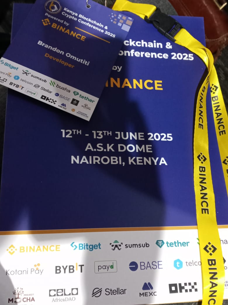 BrandonOmutiti's tweet image. Attended the Kenya Blockchain &amp;amp; Crypto Conference 2025 at the A.S.K Dome this time as a developer!Massive thanks to @binance for sponsoring. Loved the dev insights, and vision for Africa's Web3 future!Shoutout to partners:
@MXAfricaBU @okx @BushaHQ @bitsacco  @Stellar_WA  #KBCC