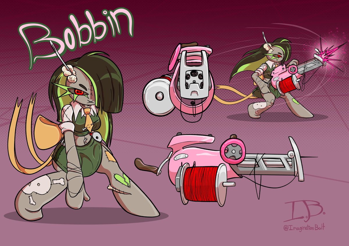 ⚡️Boltyboy⚡️ (incoming project 👀) (@imaginationbolt) on Twitter photo My friend <a href="/RBlueberg/">⚡Red Comms closed⚡</a> gave me an idea for a character, so this is “Bobbin”
The hate filled Doll with a mini-gun that shoots needles! If you ever cross her then you’ll probably understand why they call her “Bloody Bobbin” 🧵🪡 My friend <a href="/RBlueberg/">⚡Red Comms closed⚡</a> gave me an idea for a character, so this is “Bobbin”
The hate filled Doll with a mini-gun that shoots needles! If you ever cross her then you’ll probably understand why they call her “Bloody Bobbin” 🧵🪡