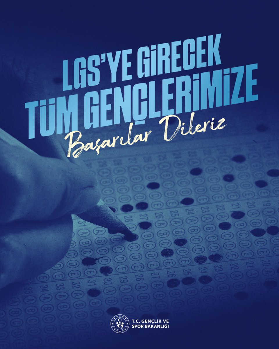 LGS’ye girecek tüm genç kardeşlerime gönülden başarılar diliyorum.

Emeğinizin karşılığını alacağınız bir sınav olsun. Allah zihin açıklığı versin.❤️🙋🏻‍♂️