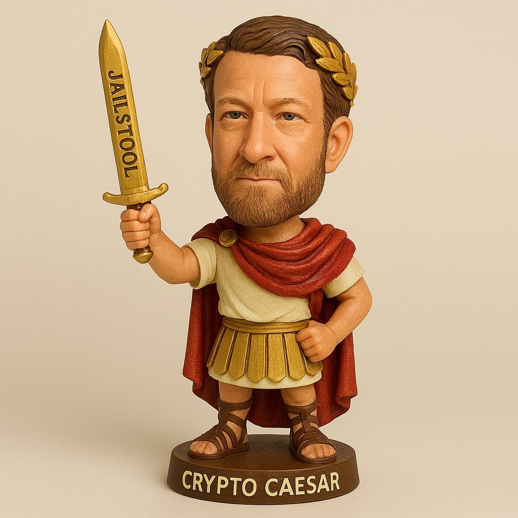 GetJailStool's tweet photo. ⚔️ All Roads Lead to JAILSTOOL
Rome had Caesar.
We’ve got the Crypto GOAT yelling from the marble mountaintop 🗿📢

💰 Sword’s engraved. Eyes locked. Tunic pressed.
🧠 He’s not swinging tokens—he’s swinging an empire.

#JAILSTOOL #CryptoCaesar #BobbleBuilt #DiamondHands #MemecoinGrit #TrenchLegion