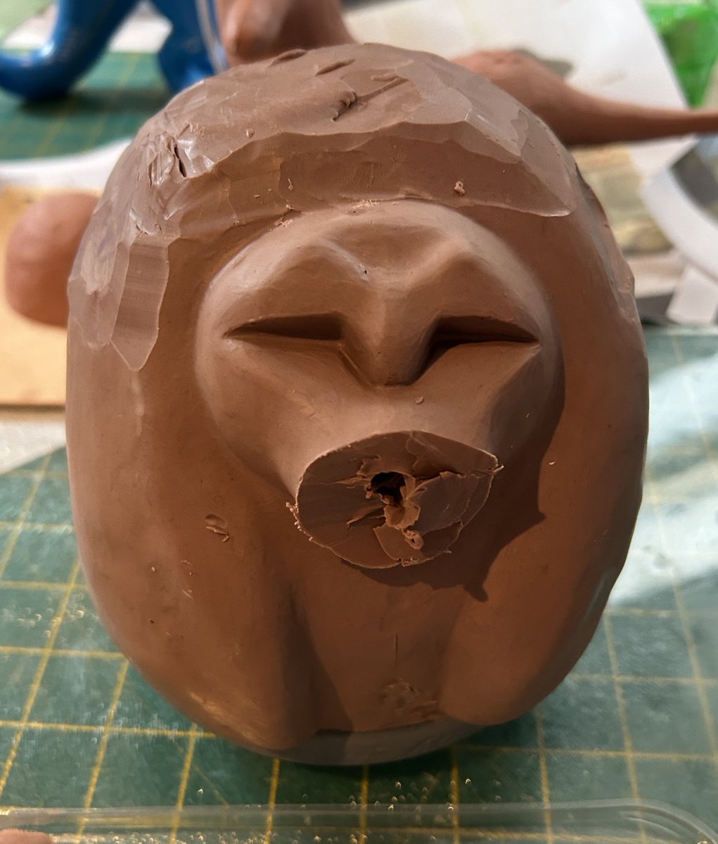 Amelia Howard Makes Stuff (@amhmakes) on Twitter photo Now that the mould is done work can begin on the next head; the human. 
Something tells me that’s going to be more difficult than it sounds.
#DoctorWho #PyramidsofMars #Sutekh Now that the mould is done work can begin on the next head; the human. 
Something tells me that’s going to be more difficult than it sounds.
#DoctorWho #PyramidsofMars #Sutekh