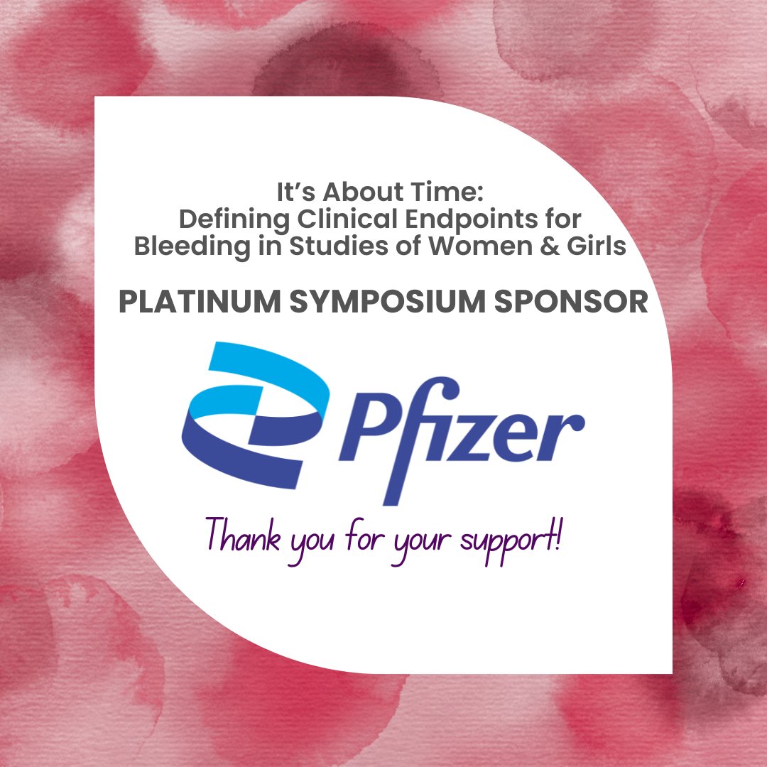 fwgbd's tweet image. We are ready to see YOU! There's still time to register for our special Symposium. Learn more & register now: fwgbd.org/isth-symposium…
Grateful for the generous support of our Platinum Sponsor, Pfizer - we couldn't do this without your support! 💜