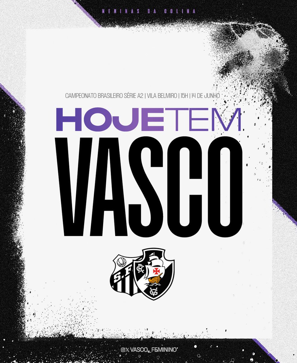 Hoje tem #MeninasDaColina pela última rodada do Brasileiro, contra o Santos, às 15h, na Vila Belmiro. 

A VascoTV fará a transmissão AO VIVO e com IMAGENS, pelo Youtube. De Vascaíno para Vascaíno! 🤝 VAMOS! 💢

#VascoDaGama