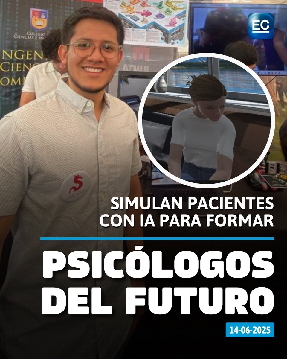 elcomerciocom's tweet photo. La USFQ desarrolla un simulador con IA para entrenar estudiantes de psicología. Más de este innovador proyecto 👇

https://t.co/sF6x22Edro https://t.co/czEk7fuuOW