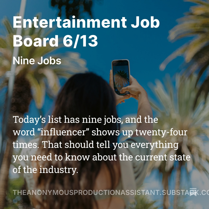 Find more entertainment jobs over on Substack. open.substack.com/pub/theanonymo…