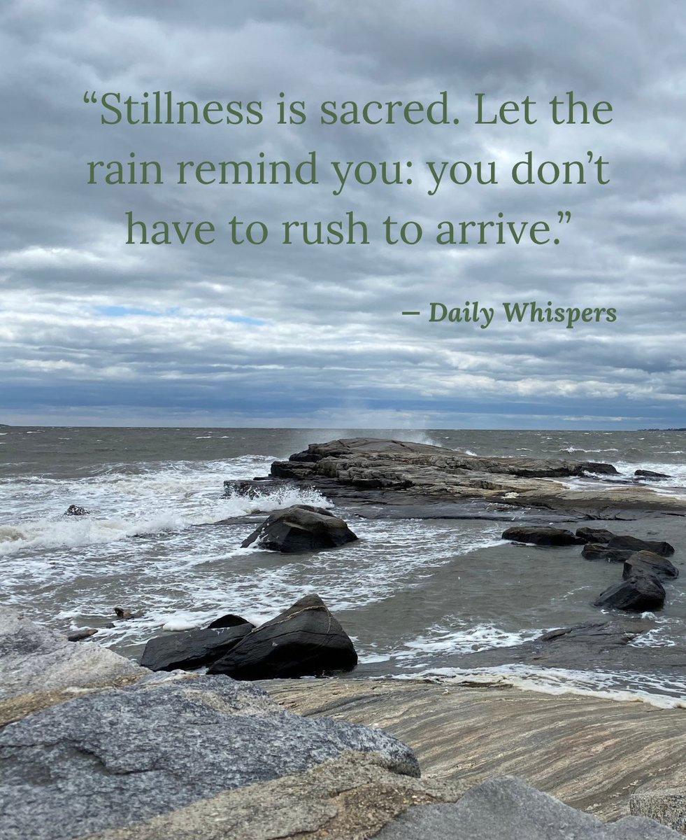 Rainy Saturdays slow us down for a reason.
Coffee, stillness, shoreline storms—
Nature reminds us: you don’t have to rush to arrive. 💫
How are you spending this quiet day?

---
#DailyWhispers #CherylTCampbell #BeTheLight #AwakenYourPath