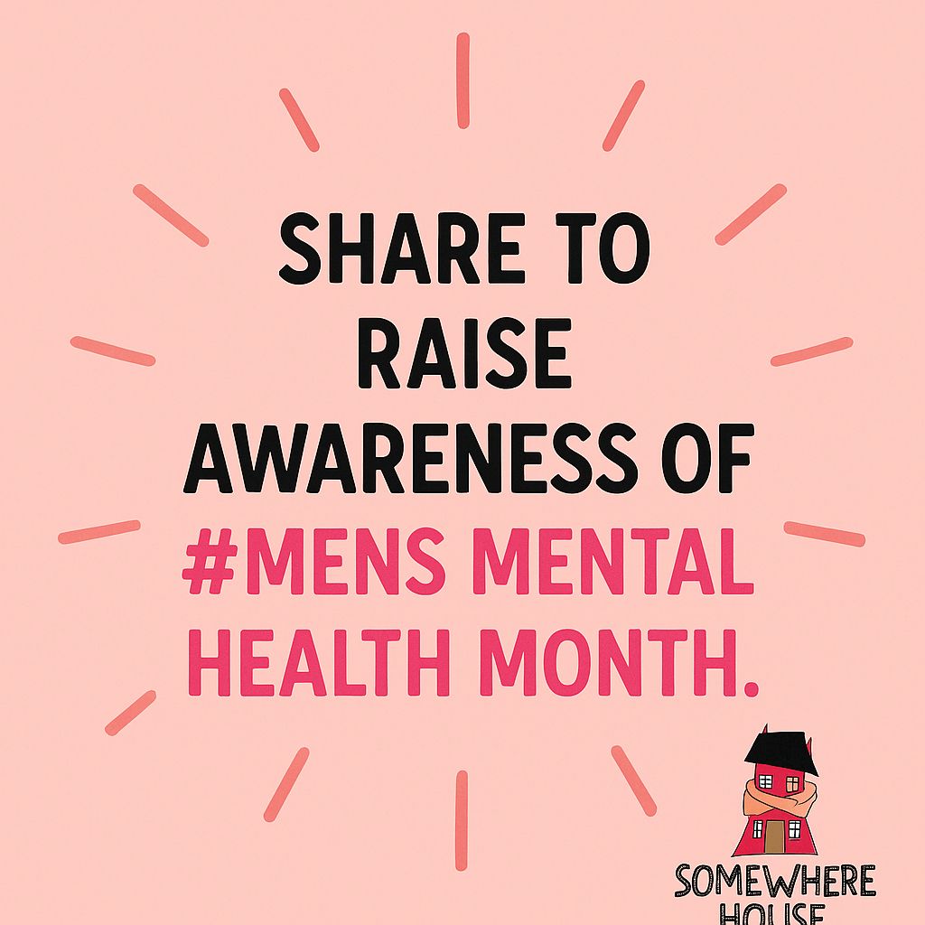 Image for the Tweet beginning: June is Men’s mental health