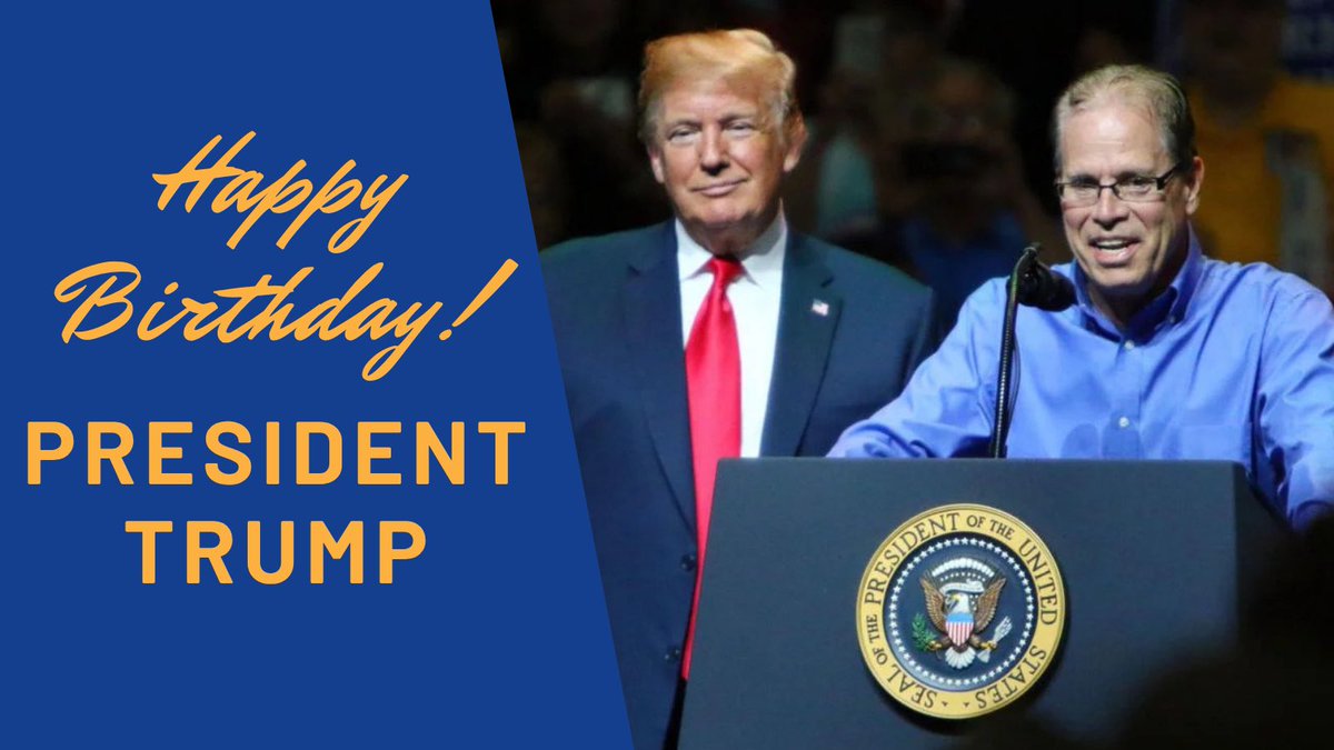 Happy birthday to the 45th and 47th President of the United States! Grateful for his leadership and to work with him to Make America Great Again!