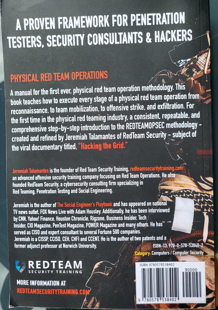 kmkz_security's tweet photo. Preparing next #offensive exercise with one of the best book ever - written 6 years ago 🔥
Big-up to Jeremiah Talamantes!
Let's share some insight next week during the #BSidesLuxembourg physical / #offensiveOps village w/ @Joker2a1
https://t.co/U7Yl1HazTK
cc @SecurityBSides https://t.co/PryhXVVnCQ