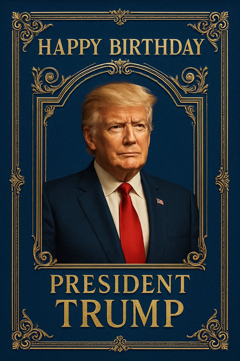 A leader with the poise of royalty, guiding a nation with unshakable resolve.
Happy Birthday, President Donald Trump — a true symbol of strength and vision. 🇺🇸✨
@DonaldTrumpAOCC 
<a href="/BarronXSpaces/">Barron X Spaces</a>