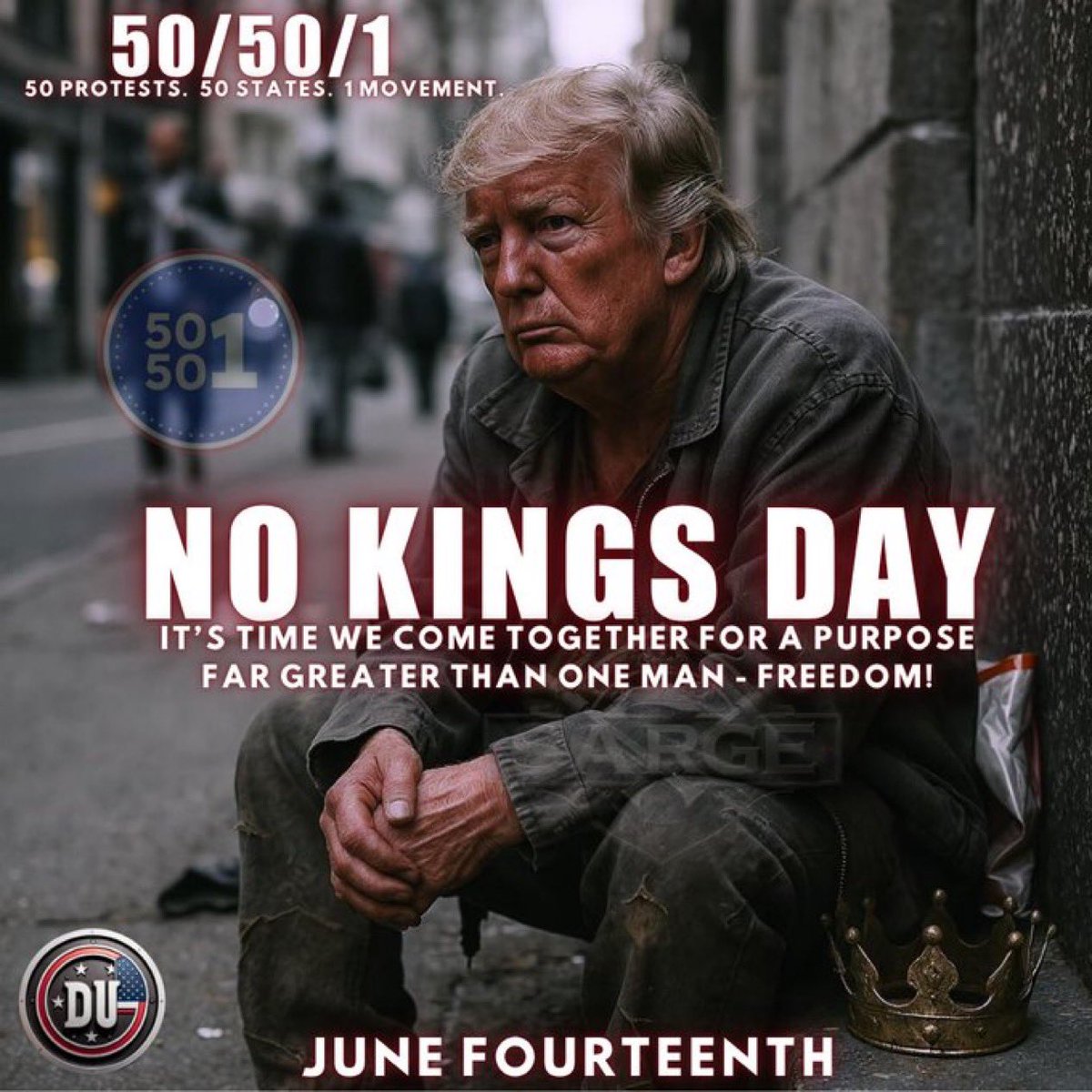 He is not a king, he is a felon. 

He is not a king, he is a rapist. 

He is not a king, he is a grifter. 

He is not a king, he is a predator. 

He is not a king, he is a bully. 

He is not a king, he is an idiot. 

He is not a king, he is a racist. 

He is not a king, he is a