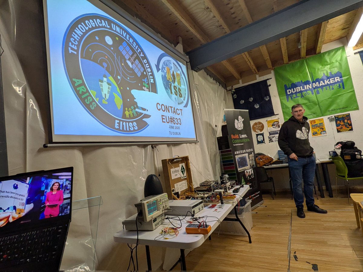 Tog Hackerspace (@tog_dublin) on Twitter photo Now we have Talking to Space: Connecting Students with the International Space Station by Daniel Cussen EI9FHB from <a href="/SDRadioClub/">South Dublin Radio Club</a> & Tog about the work of <a href="/ARISS_Intl/">ARISS - Amateur Radio on the ISS</a> Now we have Talking to Space: Connecting Students with the International Space Station by Daniel Cussen EI9FHB from <a href="/SDRadioClub/">South Dublin Radio Club</a> & Tog about the work of <a href="/ARISS_Intl/">ARISS - Amateur Radio on the ISS</a>