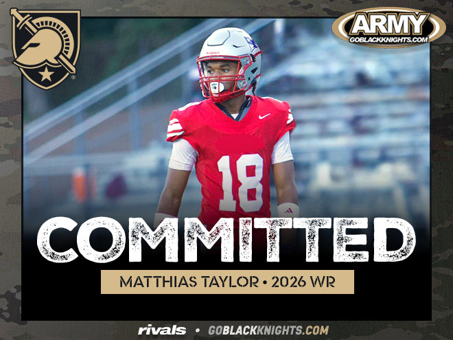 🚨#ArmyFootball Commitment Alert🚨

Inside WR Matthias Taylor’s commitment to Army

"Come Inside GoBlackKnights.com For The Latest Dose Of Recruiting News, Analysis, Highlights &amp; Updates”

<a href="/On3sports/">On3</a> <a href="/Rivals/">Rivals</a> <a href="/goblackknights/">#GoBlackKnights</a> 

bit.ly/3FFTQmK